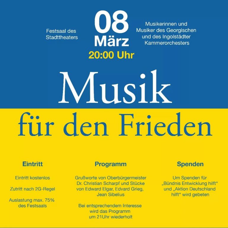 Friedenskonzert von GKO und Ingolstädter Kammerorchester