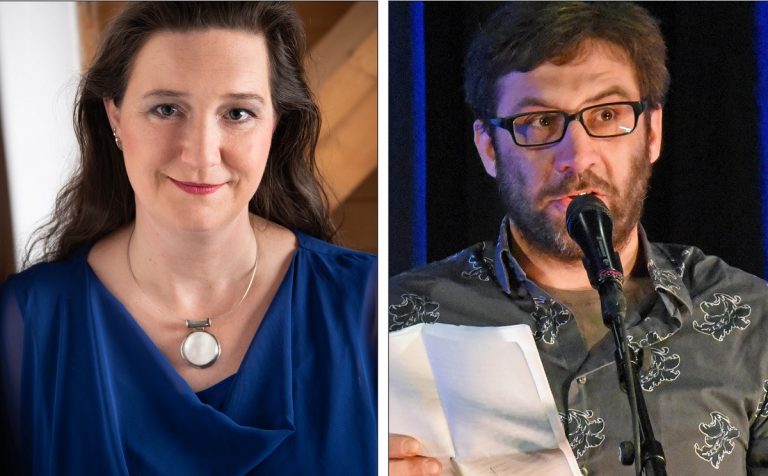 Linda Sack und Jens Rohrer bei der Brezenrunde