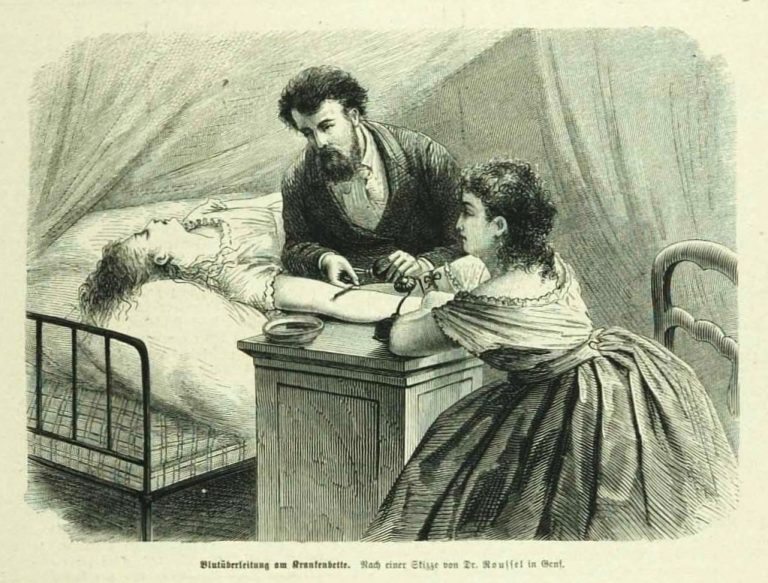 Hybride Mittagsvisite: Grafik „Blutüberleitung“